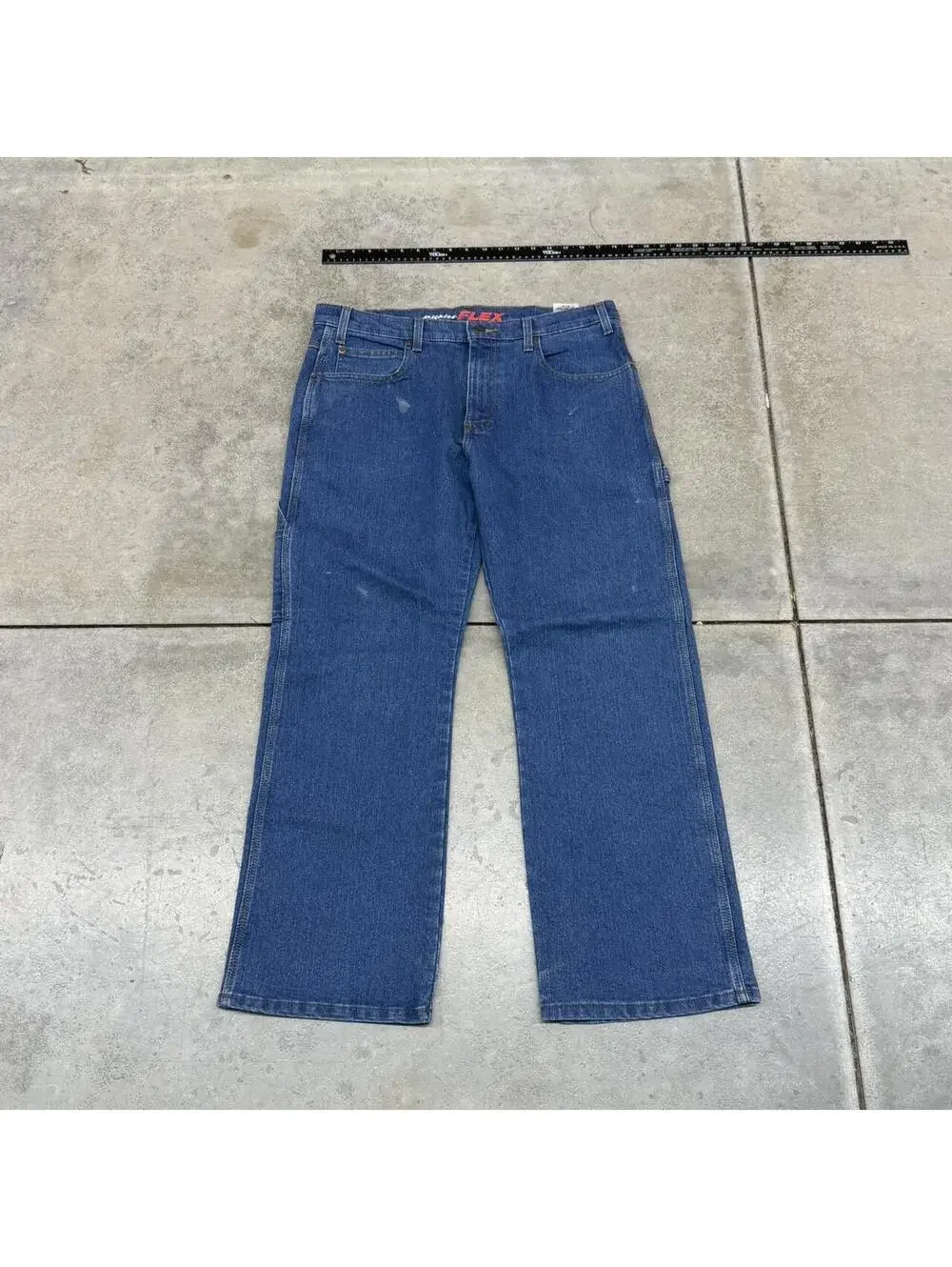 vintage dickies relaxed baggy fit dark blue jeans size 34 x 30